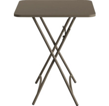 Table pliante avec plateau carré et structure en métal