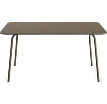 Rechteckiger Tisch mit Metallgestell