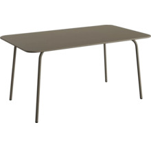 Rechteckiger Gartentisch mit Metallgestell