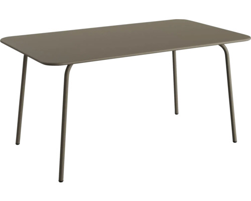 Rechteckiger Gartentisch mit Metallgestell