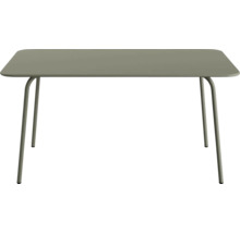 Rechteckiger Tisch mit Metallgestell