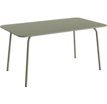 Rechteckiger Gartentisch mit Metallgestell
