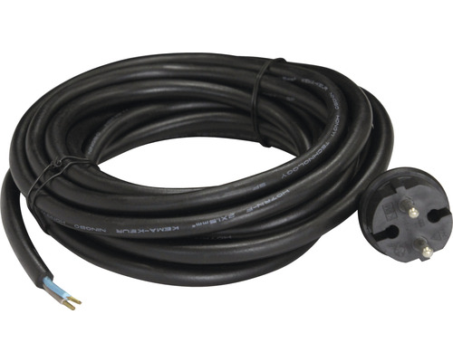 Câble de raccordement pour perceuse IP44 5 m H07RN-F2Gx1,5mm² noir avec prise à contours