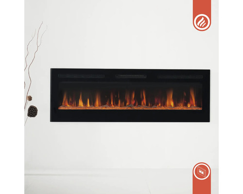 Cheminée électrique avec flammes simulées pour une ambiance chaleureuse