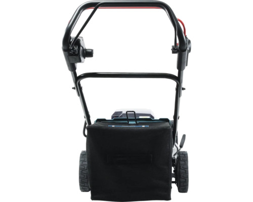 Rasenmäher mit Fangkorb, Rückansicht