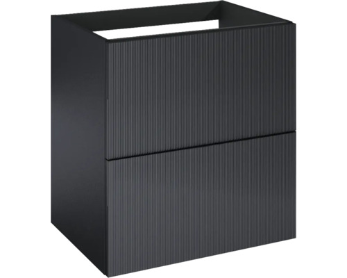 Jungborn Waschtischunterschrank NONUS BxHxT 600 x 635 x 453 mm Frontfarbe schwarz matt