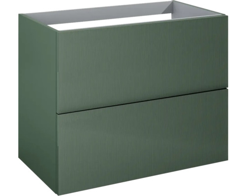 Meuble sous vasque Jungborn NONUS lxhxp 800 x 635 x 453 mm couleur de façade vert forêt mat