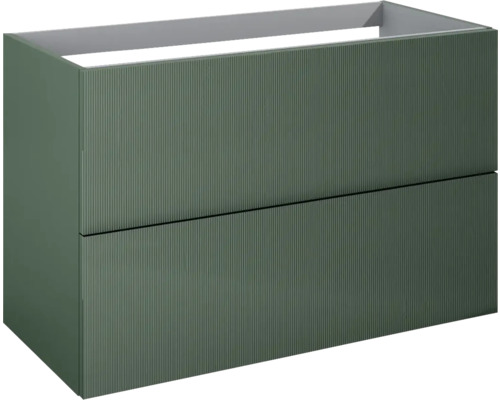 Meuble sous vasque Jungborn NONUS lxhxp 1000 x 635 x 453 mm couleur de façade vert forêt mat