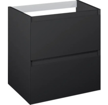 Jungborn Waschtischunterschrank DECEM BxHxT 600 x 635 x 458 mm Frontfarbe schwarz matt