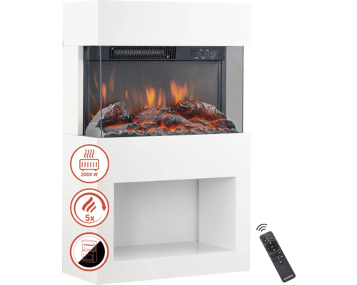 Cheminée avec insert électrique, 2000 watts, télécommande incluse