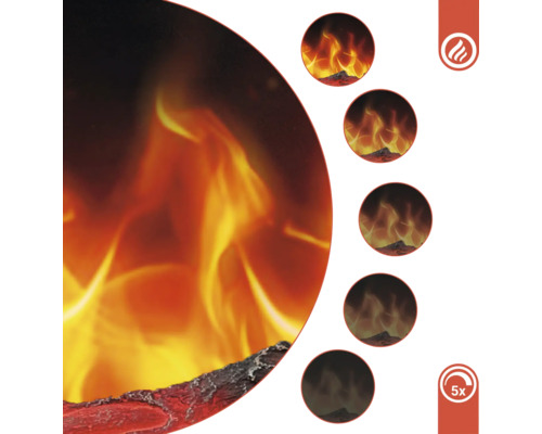 Cheminée électrique avec différents effets de flamme