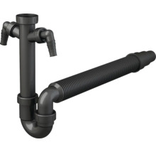 Siphon avec raccord d''appareil et tuyau d''évacuation flexible