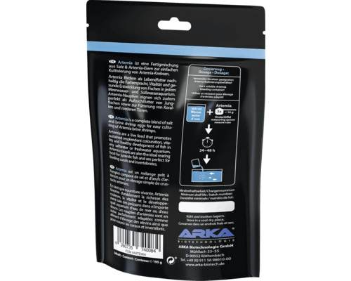 Arka Biotechnologie Artemia pour l''élevage de crevettes d''artémias