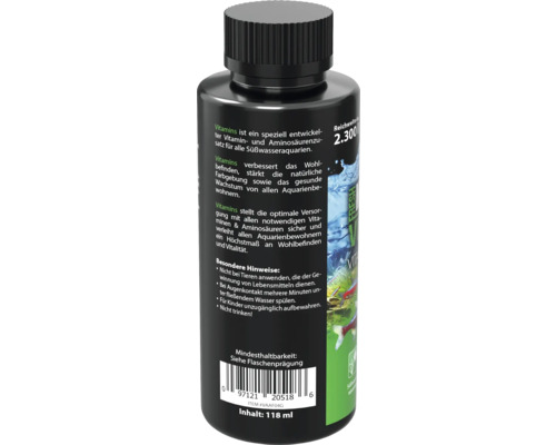 Flasche mit Vitaminen für Süßwasseraquarien