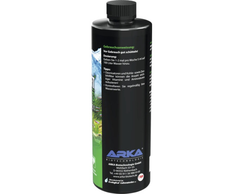 Flasche mit ARKA Biotests Aquarienzusatz