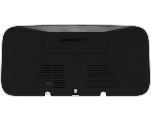 Rückseite eines elektronischen Geräts mit Lüftungsschlitzen