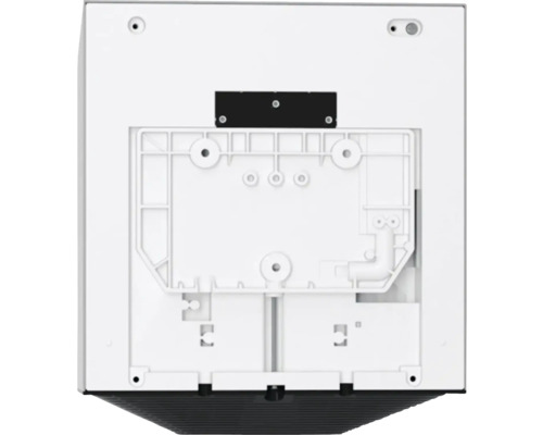 Rückansicht eines elektronischen Spülkastens mit Montagehalterung