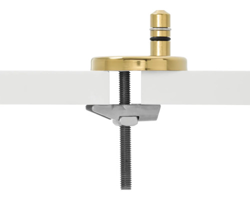 Gros plan d''une fixation de table pour plans de lavabo