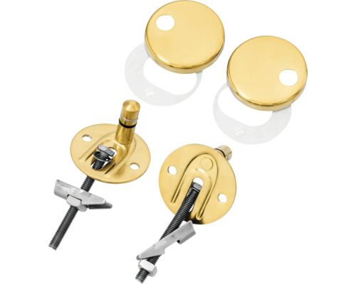 Kit de fixation pour couvercle de toilette, composé de vis, d''écrous et de capuchons