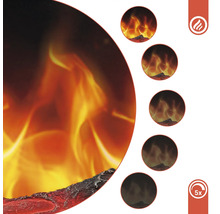 Cheminée électrique avec effet de flamme et réglage de la luminosité