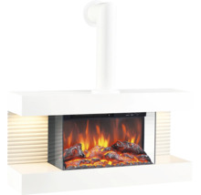 Cheminée électrique blanche avec imitation de cheminée