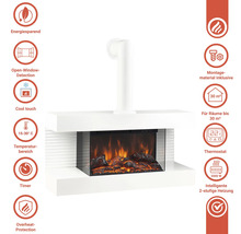 Elektrischer Kamin mit Montage Material, Thermostat, Timer, Raumheizung und Überhitzungsschutz