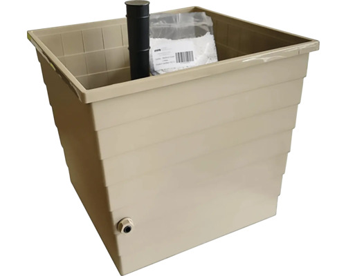 Bac à plantes WaterUps BERA avec réservoir d'eau, système d'économie d'eau, 20 l 48 x 48 x 43 cm marron