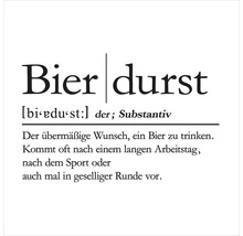 Glasbild Bierdurst 50x50 cm