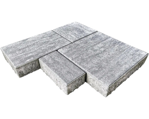 Pavé multiformat MEGADRAIN Pietra di Luna gris clair chiné épaisseur 6 cm