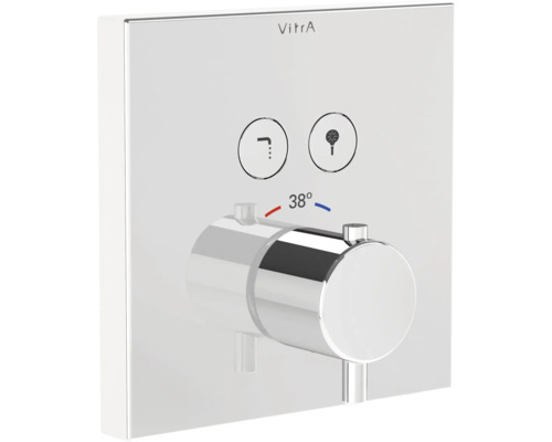 VitrA Unterputz Thermostat Dusche ROOT SQUARE AQUACONTROL chrom ohne Unterputzgrundkörper A42746