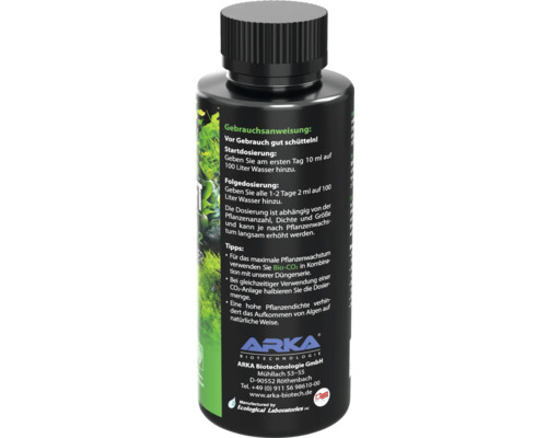 Flacon avec mode d''emploi pour produit de traitement de l''eau