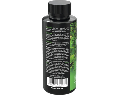 Plants NPK Flüssigdünger in einer 118 ml Flasche für Wasserpflanzen