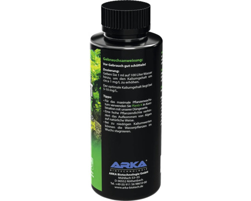 Flasche ARKA Plants K Kaliumdünger zur Erhöhung des Kaliumgehalts im Wasser