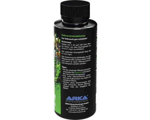Flasche mit Pflanzenpflegeprodukt zur Erhöhung des Eisengehalts