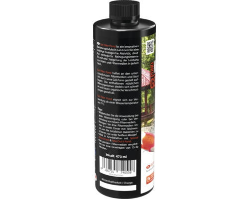 Gel Filter Pond Bakterienprodukt in einer 473 Milliliter Flasche