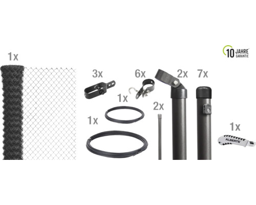 4-Eckgeflecht Set ALBERTS Maschenweite 60 mm zum Einbetonieren 15 x 1 m anthrazit 4-Eckgeflecht Set ALBERTS Maschenweite 60 mm zum Einbetonieren 15 x 1 m anthrazit