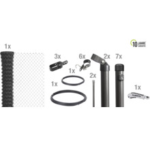 Kit complet de clôture en grillage avec logo Alberts et garantie de 10 ans