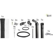 Kit de grillage simple torsion ALBERTS maillage 60 x 60 mm avec douille de sol 15 x 1,25 m anthracite