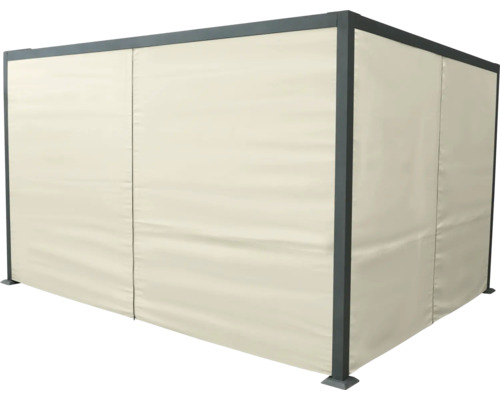 Pièce latérale pour pavillon GARDEN PLACE 300 x 400 cm Tente de jardin avec paroi latérale fermée pour plus d''intimité