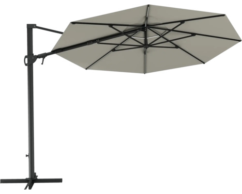 Freiarm-Sonnenschirm mit stabilem Standfuß für den Garten
