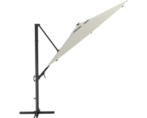 Freiarm-Sonnenschirm mit Kurbelmechanismus und Schutzdach