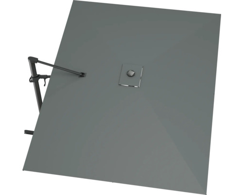 Quadratischer Ampelschirm mit Kurbelmechanismus