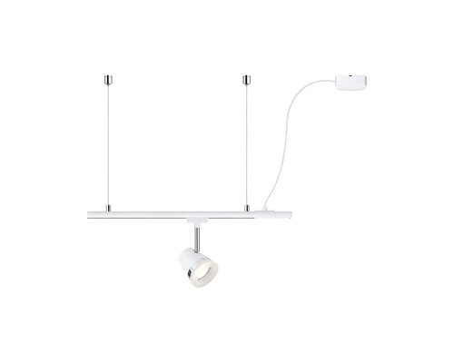 Deckenleuchte mit einem Strahler an einer Schiene