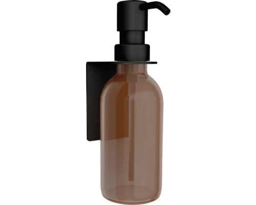 Distributeur de savon form&style noir mat Distributeur de savon en verre avec support mural