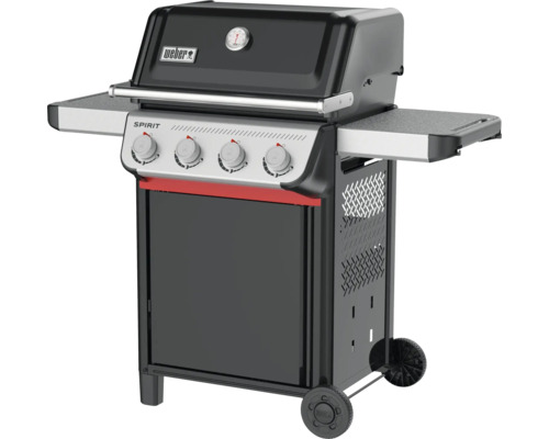 Barbecue à gaz Weber Spirit avec quatre brûleurs et tablettes latérales