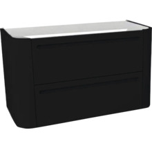 Waschtischunterschrank für Waschtischplatte Devo Gloria 2.0 BxHxT 86x50x42 cm perfect touch black glatt