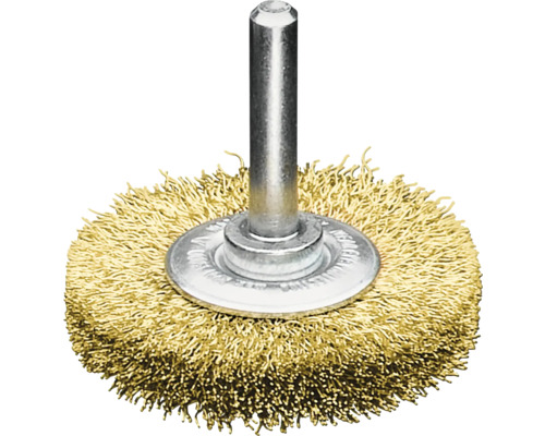 Brosse métallique avec tige pour perceuse