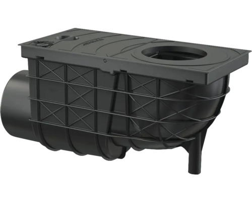 Gouttière De Drainage Plastique 1.5T - 100x13x5.5cm, Kit Complet Avec Grille, Raccord DN110 & DN75