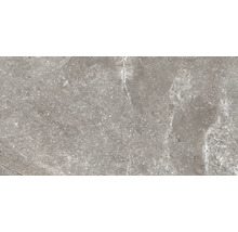 Carrelage en grès cérame gris avec surface marbrée