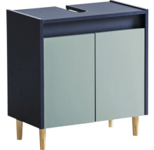 Waschbeckenunterschrank Möbelpartner Lovis BxHxT 56.9x60.1x33 cm nachtblau/taubenblau